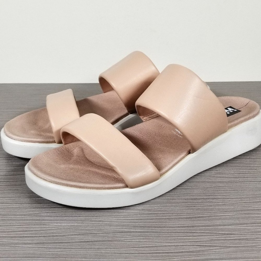 Wonders Double Strap Slide Sandal, Nude, Womens Size 10 M / 40